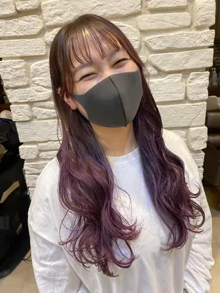 ロング カラー ヘアアレンジ 溝口 ひなこのマツエク・マツパデザイン