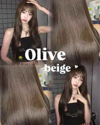 ロング カラー 韓国×ワンホン 艶カラー/ハヅキ🎀のヘアスタイル