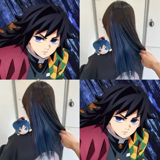 ロング カラー インナー/2次元/ 推しカラー/しゅうとのヘアスタイル