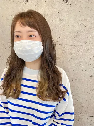 ロング カラー パーマ ヘアアレンジ 似合わせhair🌼 misakiのヘアスタイル