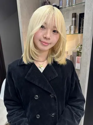 ミディアム カラー AYAKASA 暖色カラー/レイヤーのヘアスタイル