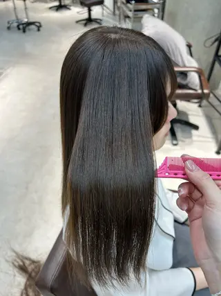 ロング カラー ninaアイドル前髪 ×透明感🎀のヘアスタイル