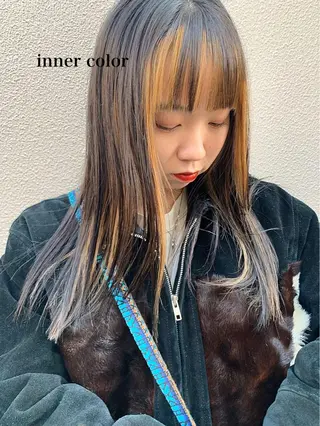 ロング カラー 透明感カラー👑 井上美乃里のヘアスタイル