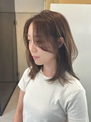 ミディアム カラー ✨髪質改善✖︎顔周り レイヤー✨ナカムラのヘアスタイル