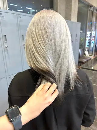 ロング カラー 🤍垢抜け♡透明感 カラーmoeka🤍のヘアスタイル