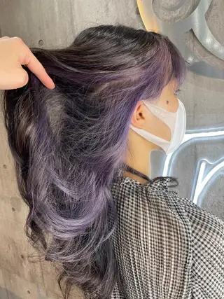 セミロング カラー パーマ ヘアアレンジ メンズ キッズ ネイル マツエク・マツパ アイブロウ 韓国/顔周り/透明感 /レイヤー/ひなたのヘアスタイル