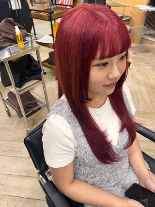 ロング カラー 縮毛/パーマ/カラー LUVISM佐藤里咲のヘアスタイル