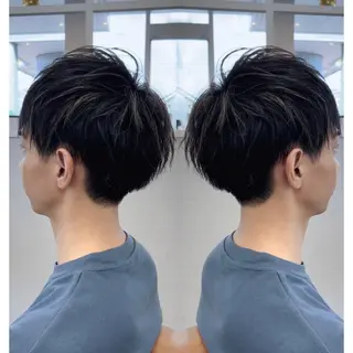 ショート カラー メンズ 塚本/豊橋メンズ特化 パーマ、ヘッドスパのヘアスタイル