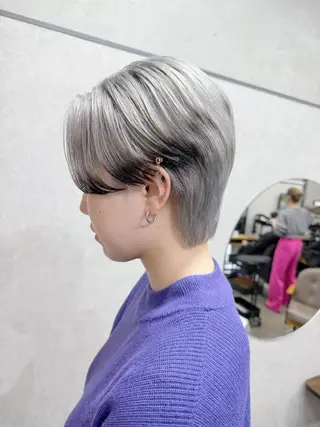 ショート カラー AiM 大名　似合わせカットのヘアスタイル