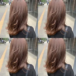 セミロング ✨縮毛矯正✖︎顔周り レイヤー✨ナカムラのヘアスタイル