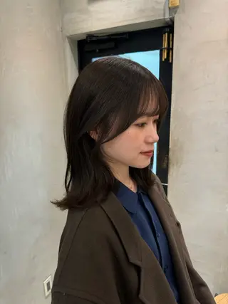 セミロング 顔周りcut・ご相談 ＝新宿しずく🇰🇷のヘアスタイル