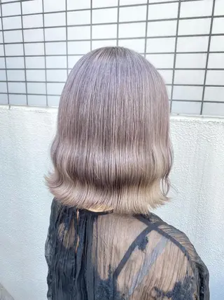 ミディアム カラー エフェクトブリーチ 🌟前澤啓太朗のヘアスタイル