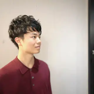 ショート パーマ メンズ 山口 浩之のヘアスタイル