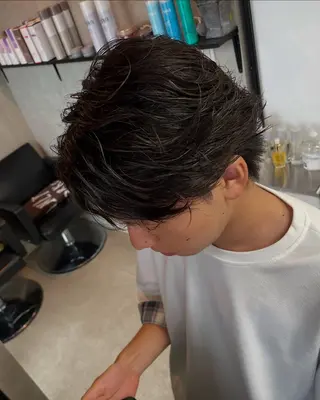 ショート パーマ メンズ 大島 渓翔のヘアスタイル