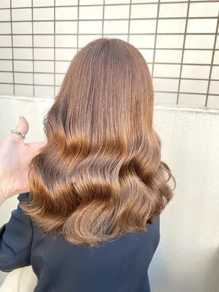セミロング カラー エフェクトブリーチ 🌟前澤啓太朗のヘアスタイル
