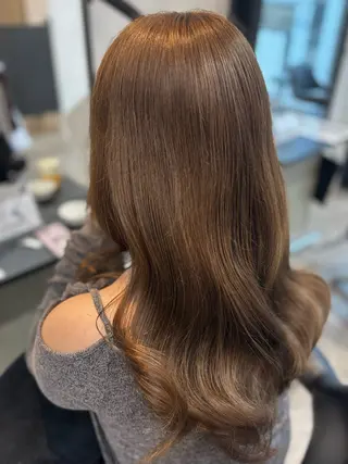 セミロング カラー 札幌クロスパーマ /🎀柴田ひな🎀のヘアスタイル