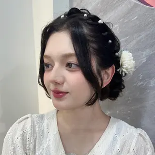 ヘアアレンジ Rio🎀ブリーチ なし透明感♡顔周り♡のヘアスタイル