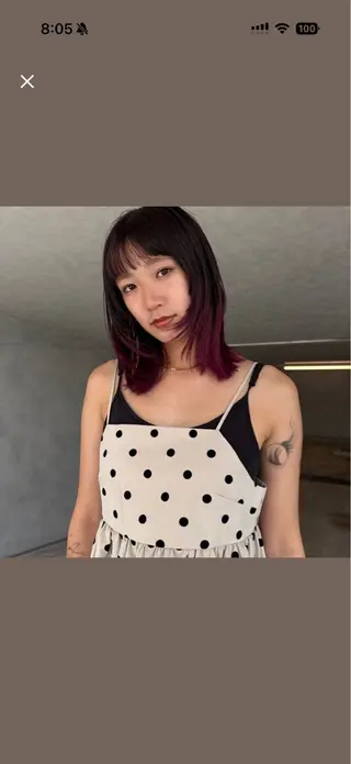 カラー mellow NANAのヘアスタイル