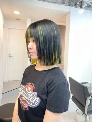 ミディアム カラー ハイトーン×レイヤー ／遠藤将太のヘアスタイル