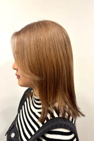 セミロング カラー 井上 悠人のヘアスタイル