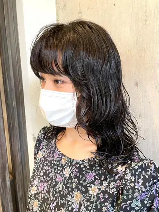 ミディアム パーマ 銀座No.1髪質改善 縮毛矯正/本木のヘアスタイル