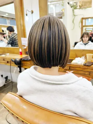 ショート カラー 👑銀座ショート/ 絶壁補正/金子涼👑のヘアスタイル