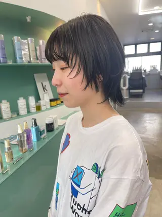 ショート 💓パーマ，💗 レイヤーカットのヘアスタイル