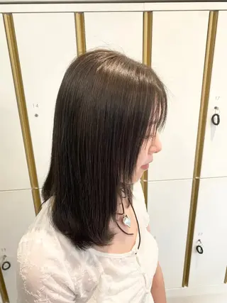 ミディアム カラー 艶髪/透明感カラー 🫧韓国ヘアのヘアスタイル