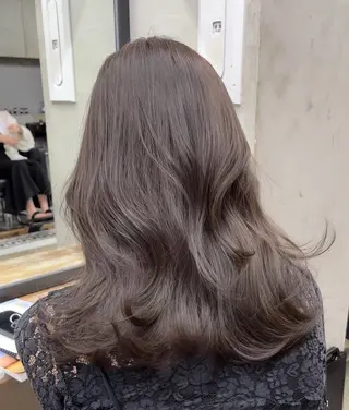 ロング カラー 新宿/韓国ヘア/ 髪質改善ストレートのヘアスタイル