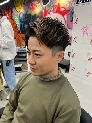 ショート カラー パーマ メンズ 錦糸町/Men's cutパーマ石川史弥のヘアスタイル