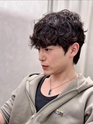 ショート メンズ パーマ ROW 札幌のヘアスタイル
