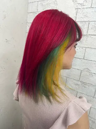 ミディアム カラー 🦋YUI 髪質改善 ブリーチ　着付け🦋のヘアスタイル