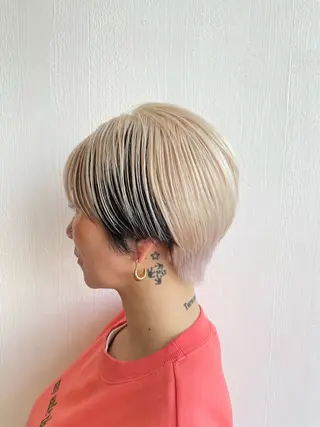 ショート 浅川恵太/縮毛矯正 /ブリーチ縮毛矯正のヘアスタイル