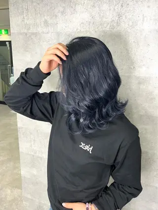 ミディアム カラー 髪質改善/堀江 ケアカラーtoshiのヘアスタイル