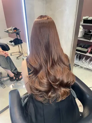 ロング 韓国✖️網紅🖤 パーマYURIYAのヘアスタイル