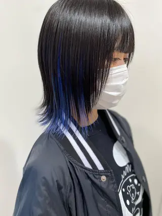 ミディアム ハイトーンカラー🌈 メンズパーマ鈴木康平のヘアスタイル