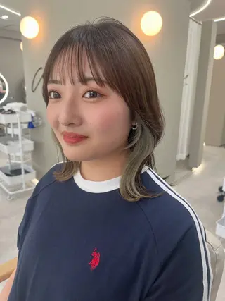 ミディアム くびれボブ🎀 くびれミディアム🎀のヘアスタイル