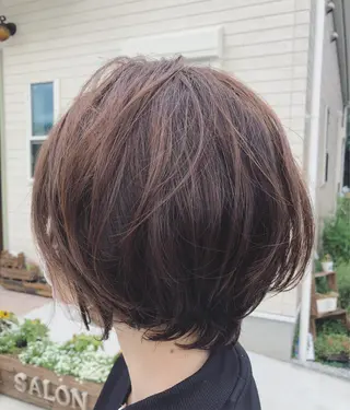 ショート カラー パーマ NOPPO 和泉市 美容室／奥村　飛鳥のヘアスタイル