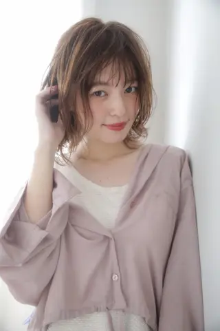 ミディアム カラー レイヤーカット✂️ 横浜No1♡下鳥翔子のヘアスタイル