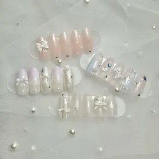 ネイル nami🐰🎀 ガーリー/堺筋本町のネイルデザイン