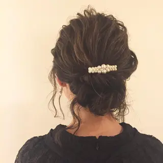 ミディアム ヘアアレンジ レイヤーカット✂️ 横浜No1♡下鳥翔子のヘアスタイル