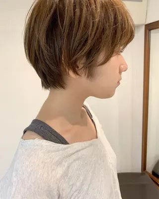 ショート クニモトハルナ ボブ/柔らかカラーのヘアスタイル