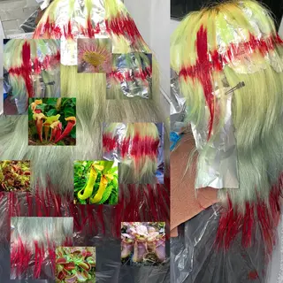 セミロング カラー 👽KINA👽 派手髪🦖💖✨のヘアスタイル