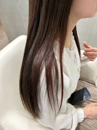 ロング カラー 柴田 久美子のヘアスタイル
