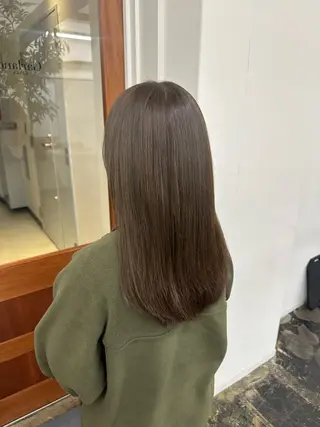 セミロング カラー 縮毛矯正・透明感 カラー💙acoのヘアスタイル