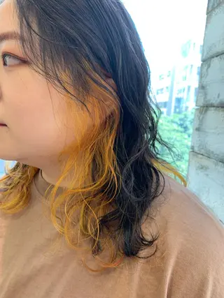 ミディアム カラー ヘアアレンジ kei🤎ベージュ /透明感カラー/博多のヘアスタイル