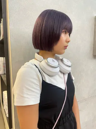 ショート 🎀ボブ+ハイトーン シュカ👶🏻のヘアスタイル