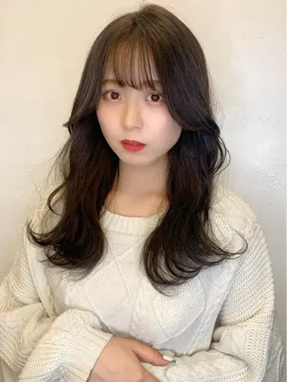 ロング カラー 藤間 帆乃夏（とうまほのかのヘアスタイル