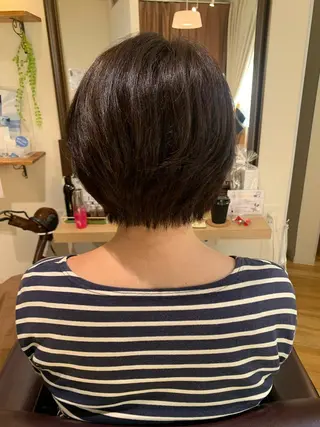 ショート カラー パーマ ヘアアレンジ メンズ キッズ ネイル マツエク・マツパ アイブロウ 白髪世代特化 🌿飯塚京橋のヘアスタイル