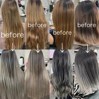 ロング カラー Lull1人美容室 バレイヤージュのヘアスタイル